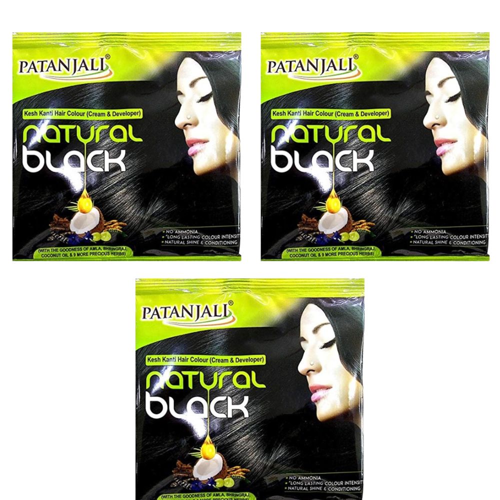 Patanjali Kesh Kanti Hair Colour (Cream & Developer) - Natural Black  Grab2Buy Patanjali Grab2Buy