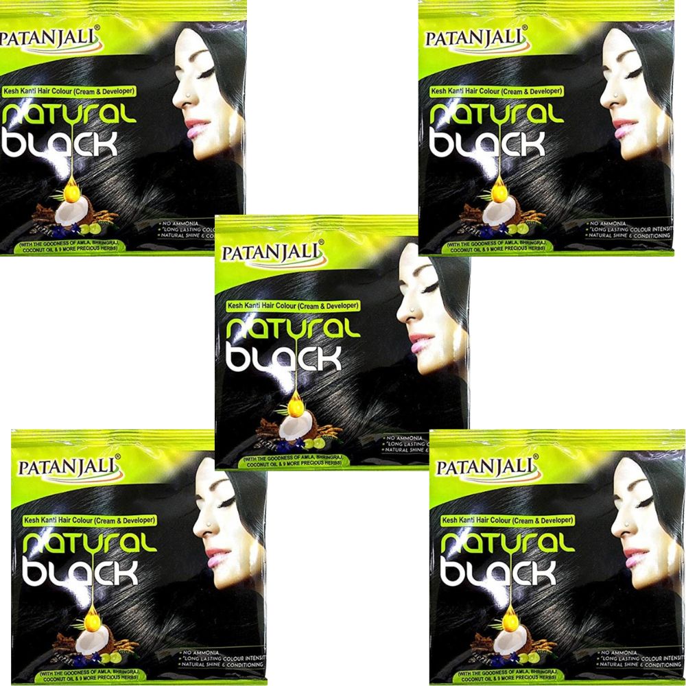 Patanjali Kesh Kanti Hair Colour (Cream & Developer) - Natural Black  Grab2Buy Patanjali Grab2Buy