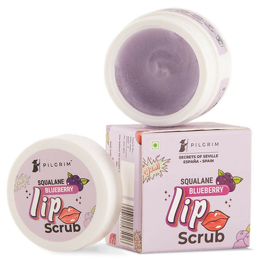 Pilgrim Spanish Lip Scrub (Blueberry) For Dark Lips, Gentle Exfoliation, Hydrated, Smooth & Soft Lips - Grab2buy