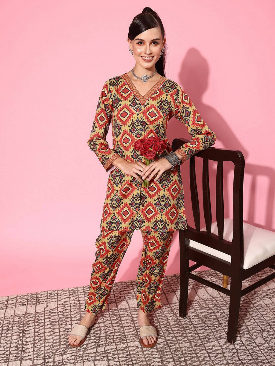Ahalyaa Women's Traditional Wear Co-ods - Mustard