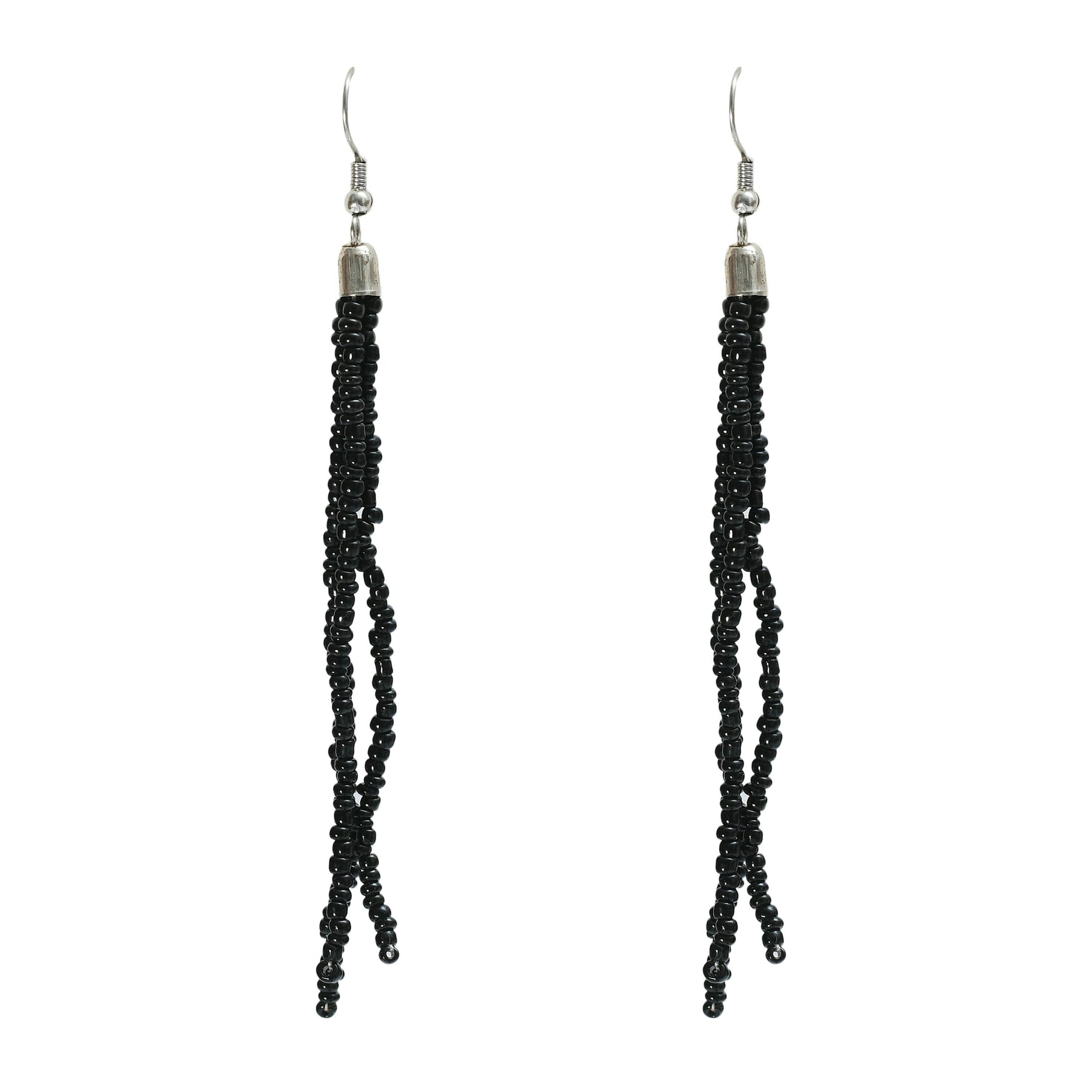 Mominos Fashion Johar Kamal Handicraft Finish Beads Work Long Necklace For Women (Black /Golden) - Grab2buy