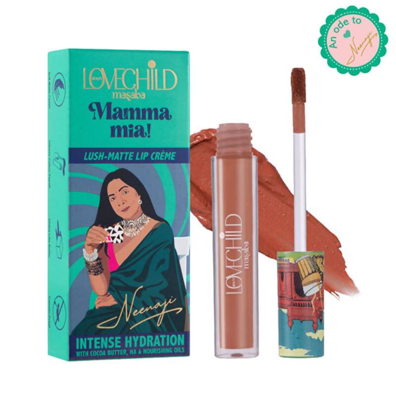 LoveChild By Masaba Gupta Mamma Mia Lush-Matte Lip Creme - Masala Chai 