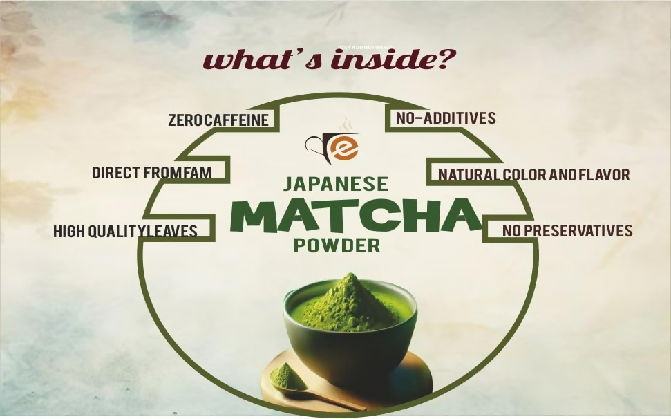 Eteasy Matcha Green Rose Petals Lemon Herbal Tea Powder | Swadesiicart