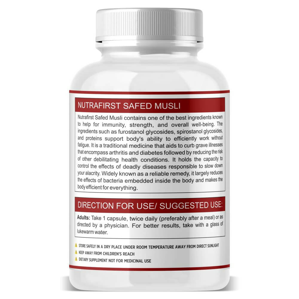 Nutrafirst Safed Musli Extract Capsules - Grab2buy