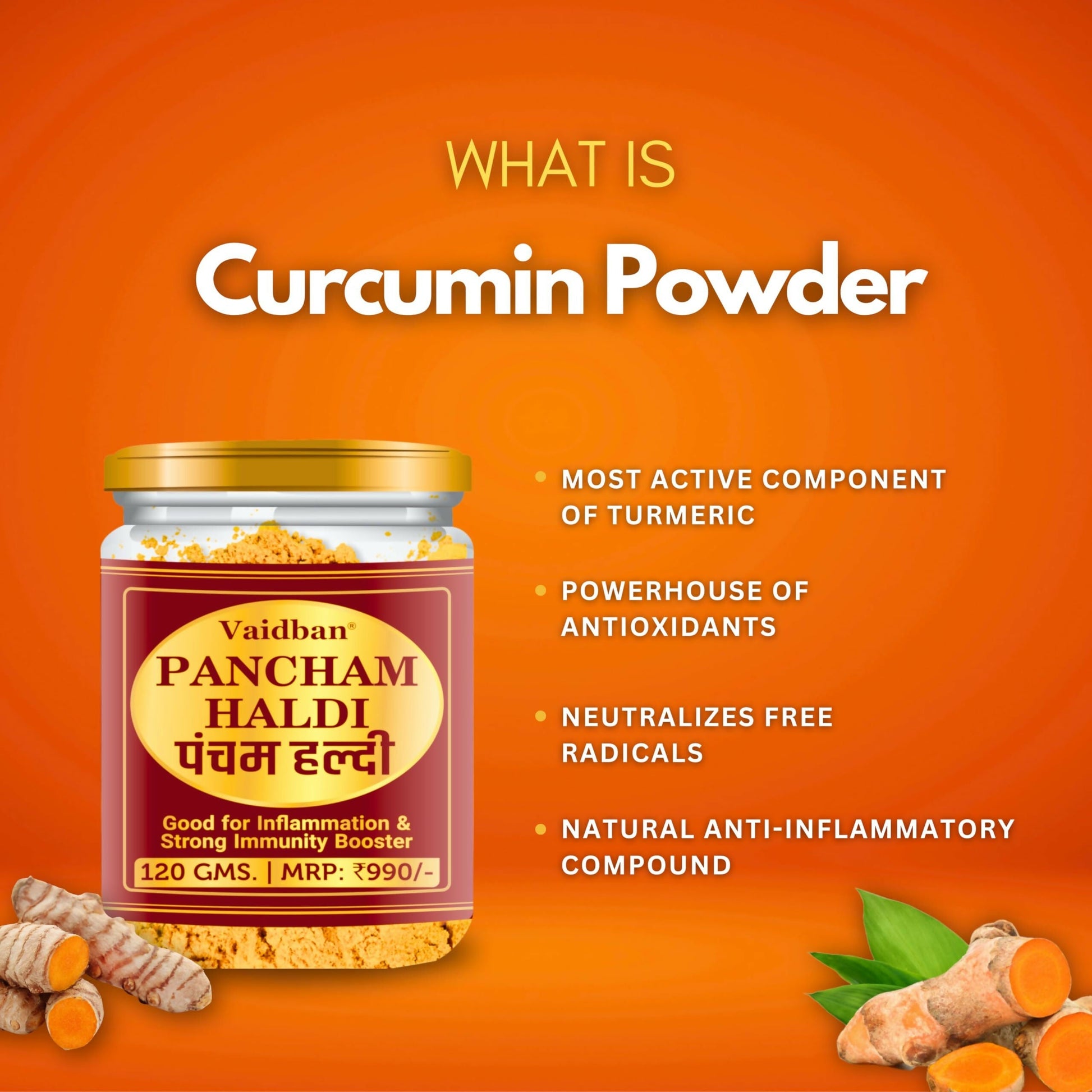 Vaidban Pancham Haldi (Organic Haldi Powder) 