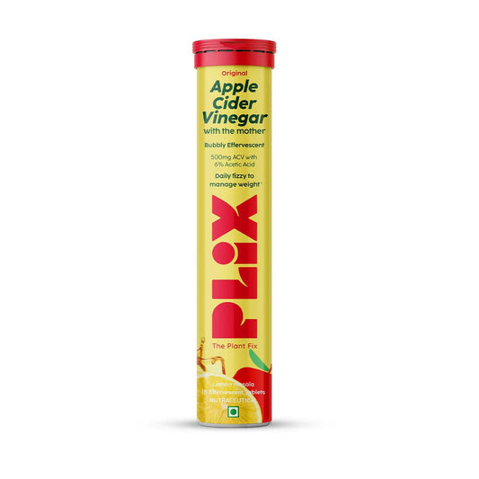 PLIX The Plant Fix Apple Cider Vinegar Effervescent Tablet with Mother - Lemon Masala 