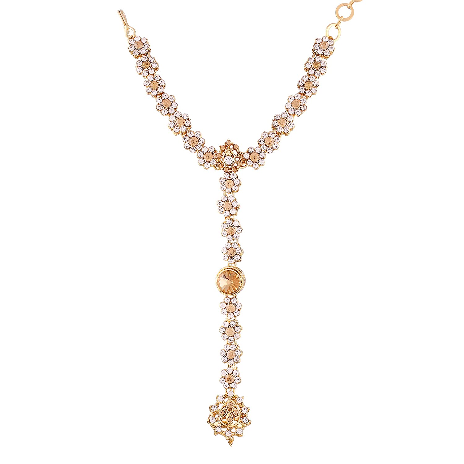 kundan and Pearl Bracelet with Pearl Chain Ring handchain Hath phool for Women - Wahe Jewels 