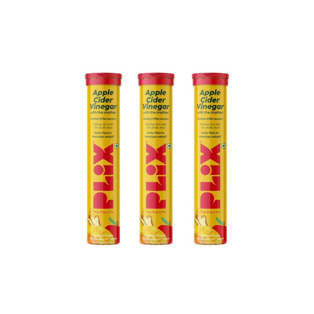 PLIX The Plant Fix Apple Cider Vinegar Effervescent Tablets with Mother - Mango 