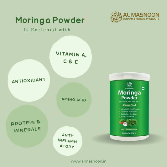 Al Masnoon Moringa Powder With Himalayan Pink Salt 