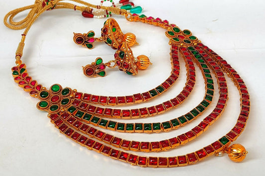 Multicolor Kemp Five Layer Necklace Set - Grab2buy