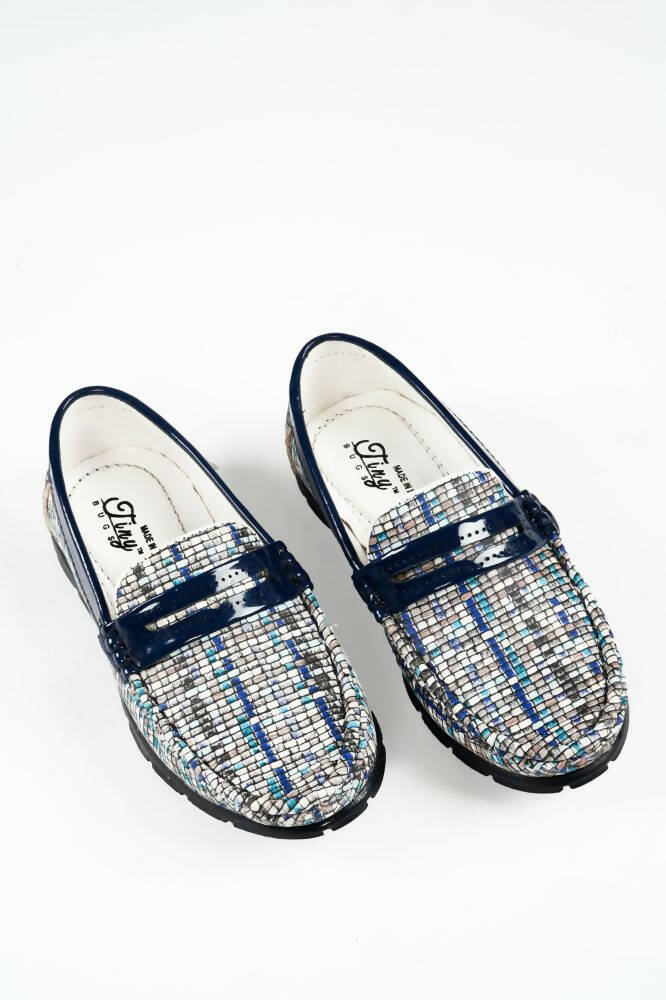 Tiny Bugs Boys Printed Slip Ons Loafers - Blue  Grab2Buy Tiny Bugs Grab2Buy