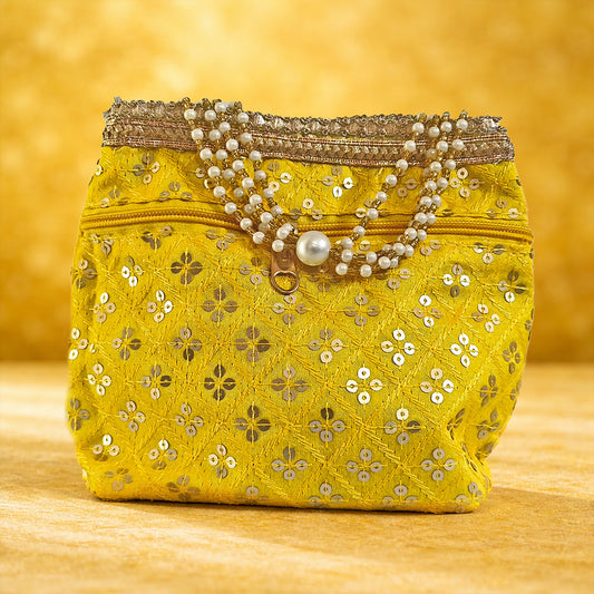 JS Fashion Wedding Potli Bag for Women with Drawstring Closure