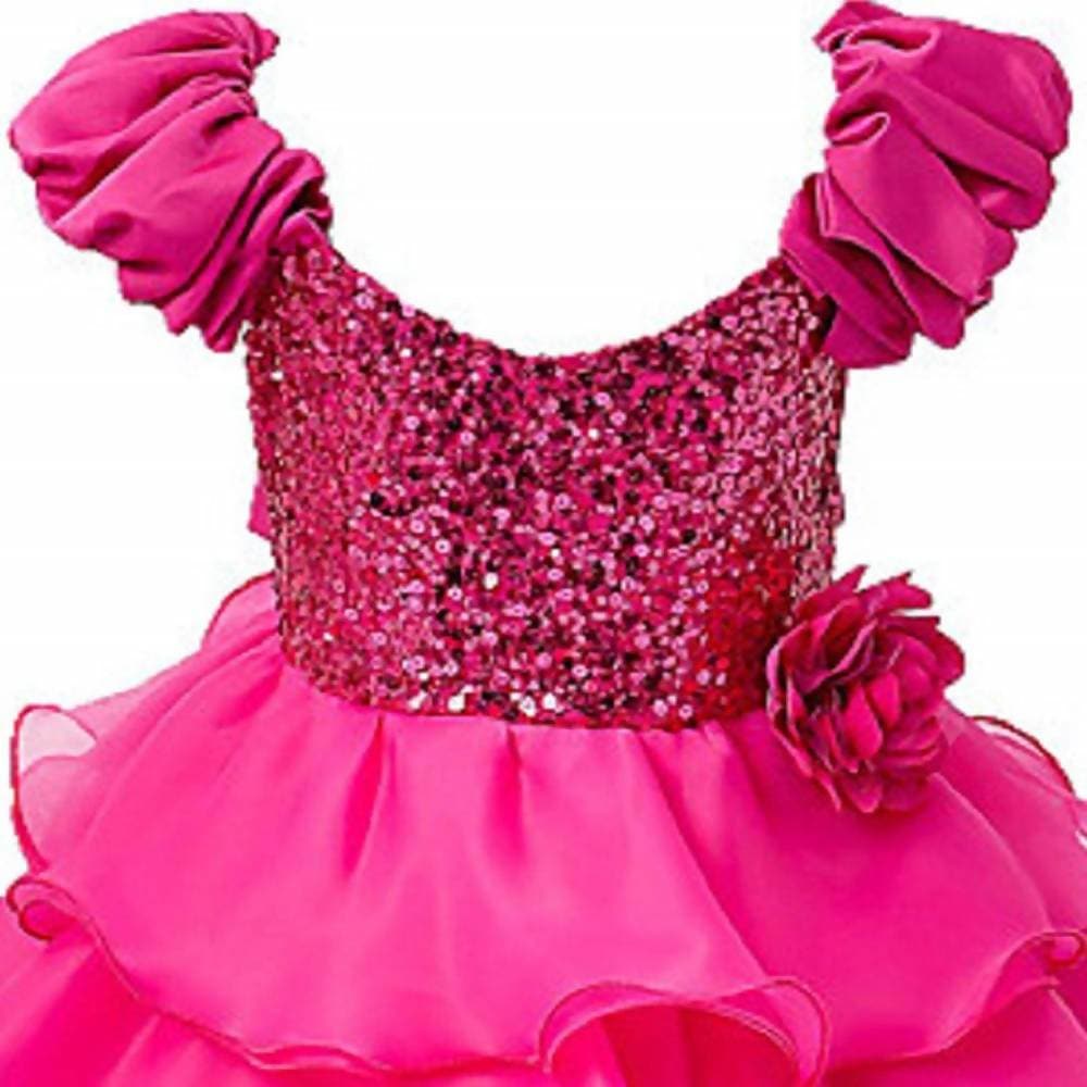 Asmaani Baby Girl's Pink Color Satin Knee Length Frock (AS-dress_22084 ) - Grab2buy