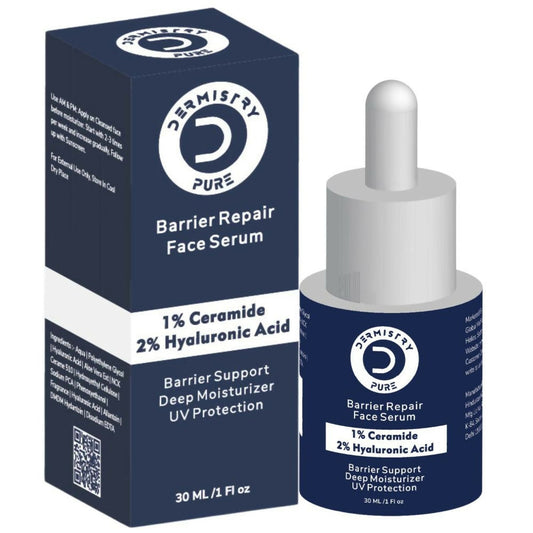 Dermistry Pure 1% Ceramide 2% Hyaluronic Acid Sensitive & Dry Skin Moisturizer Barrier Repair Serum 