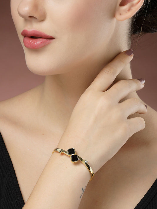 NVR Women's Gold-Polished Cuff Bracelet | Grab2Buy