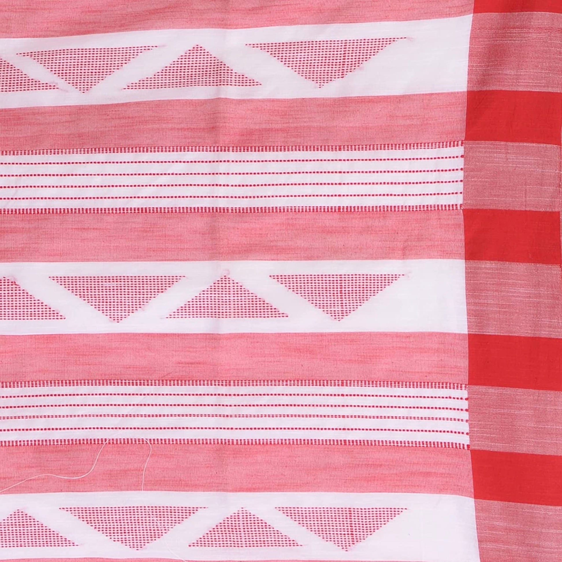 Piyari Fashion Handloom White Cotton Saree