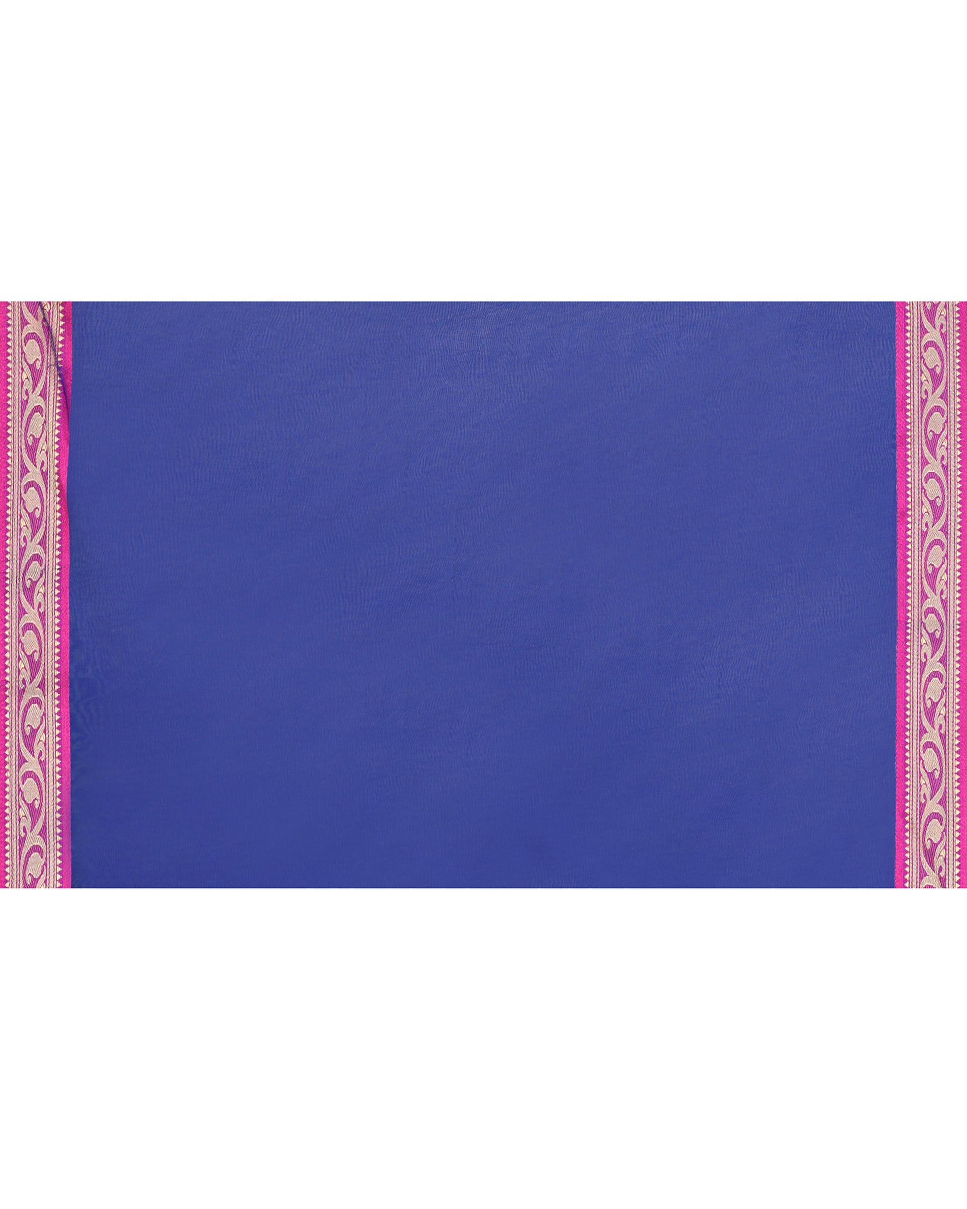 Piyari Fashion Women`s Cotton Silk Royel Blue Handloom Saree With Blouse