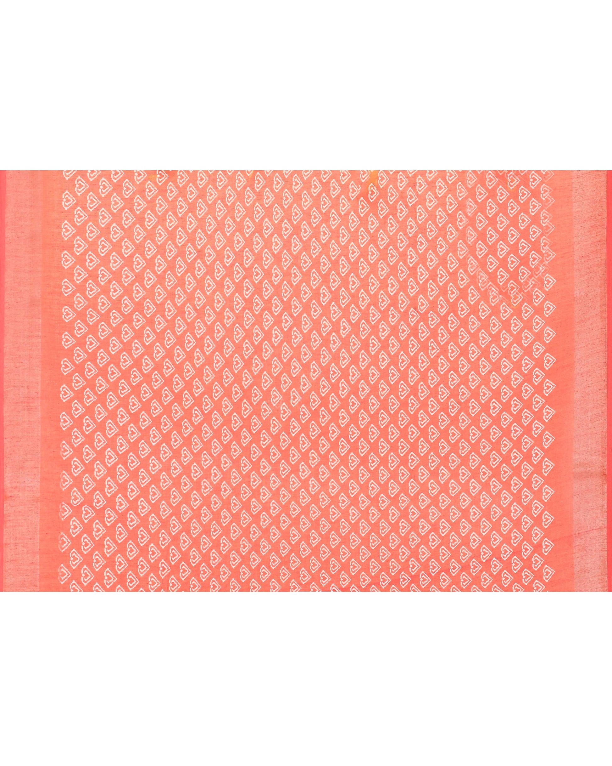 Piyari Fashion Women's Off White Printed Cotton Saree With Zari Border