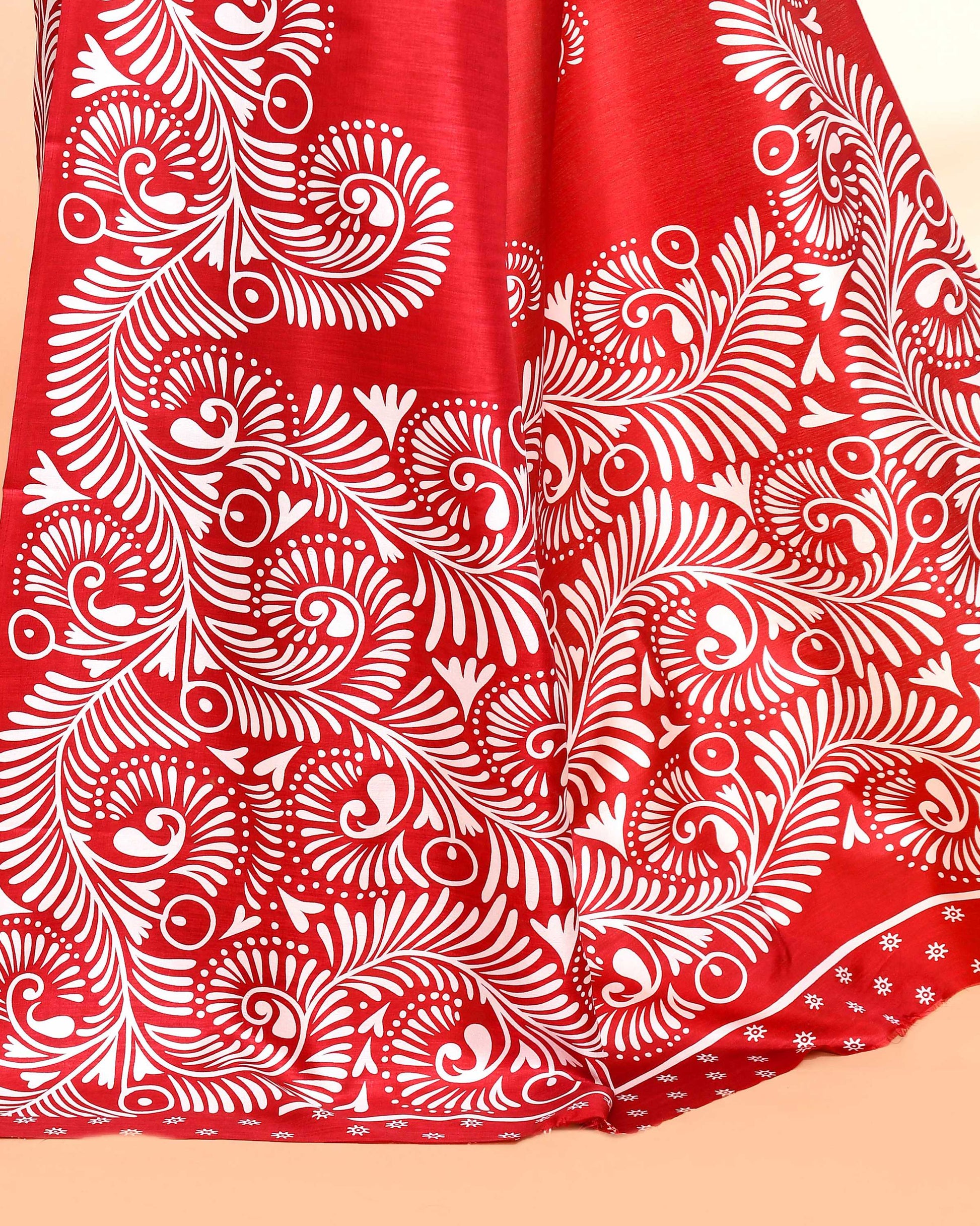 Piyari Fashion PIyari Fashion Maroon Printed Saree With Blouse