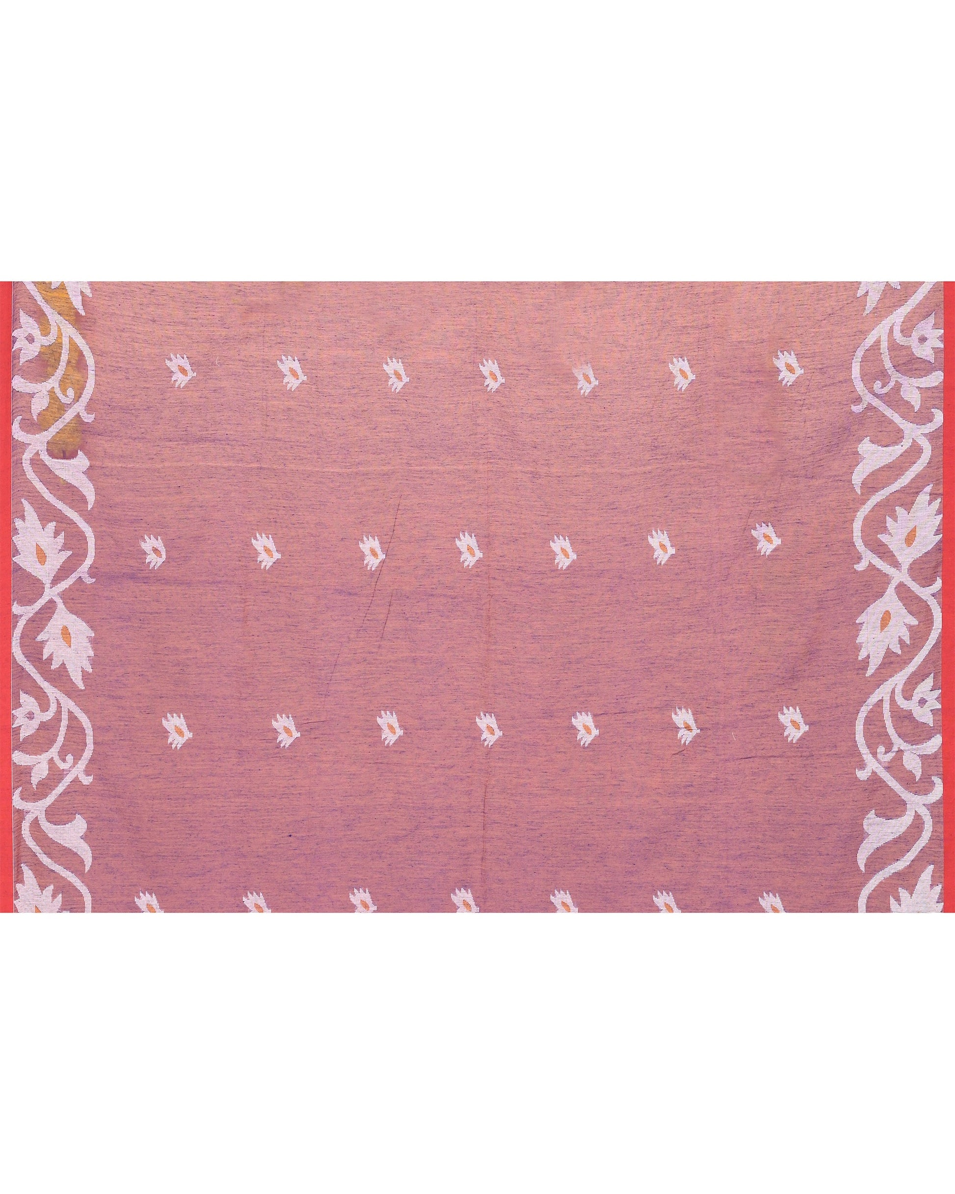 Piyari Fashion Women's Purple Resham Silk Jamdani Saree