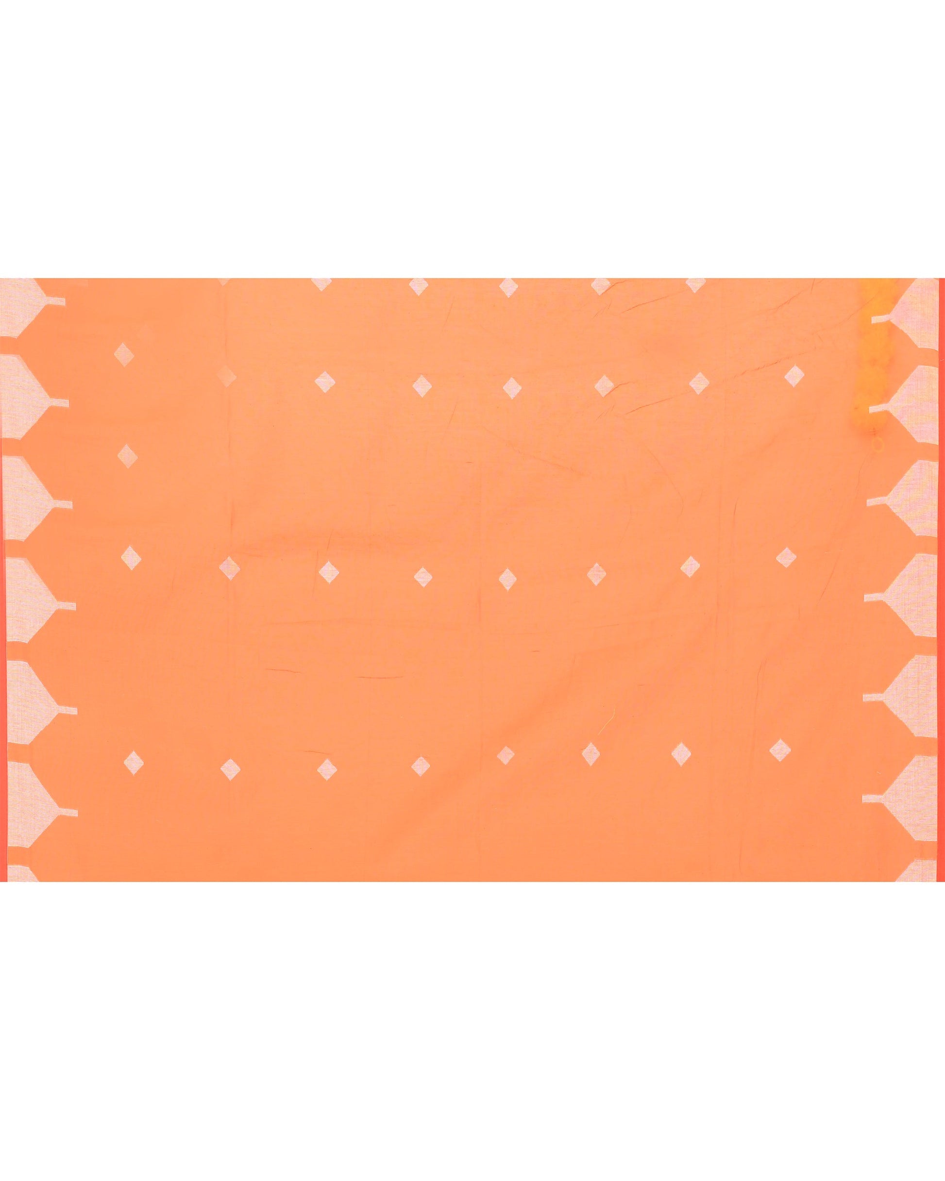 Piyari Fashion Women's Orange Resham Silk Jamdani Saree