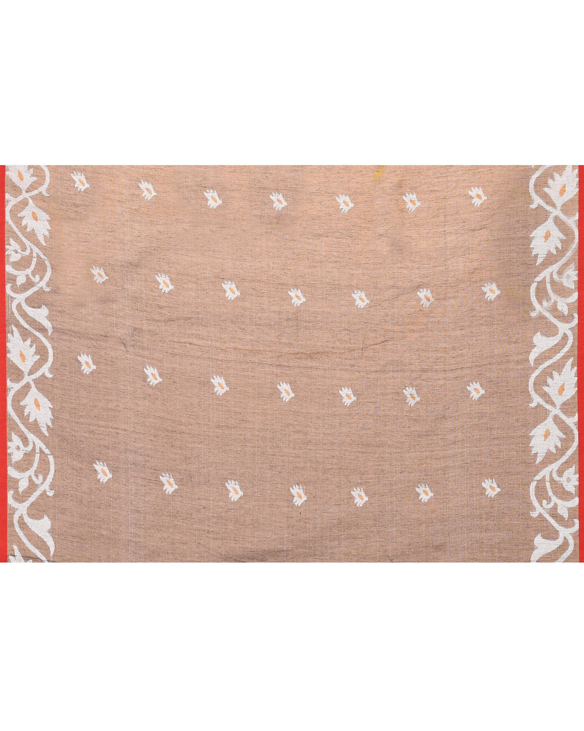 Piyari Fashion Women's Grey Resham Silk Jamdani Saree