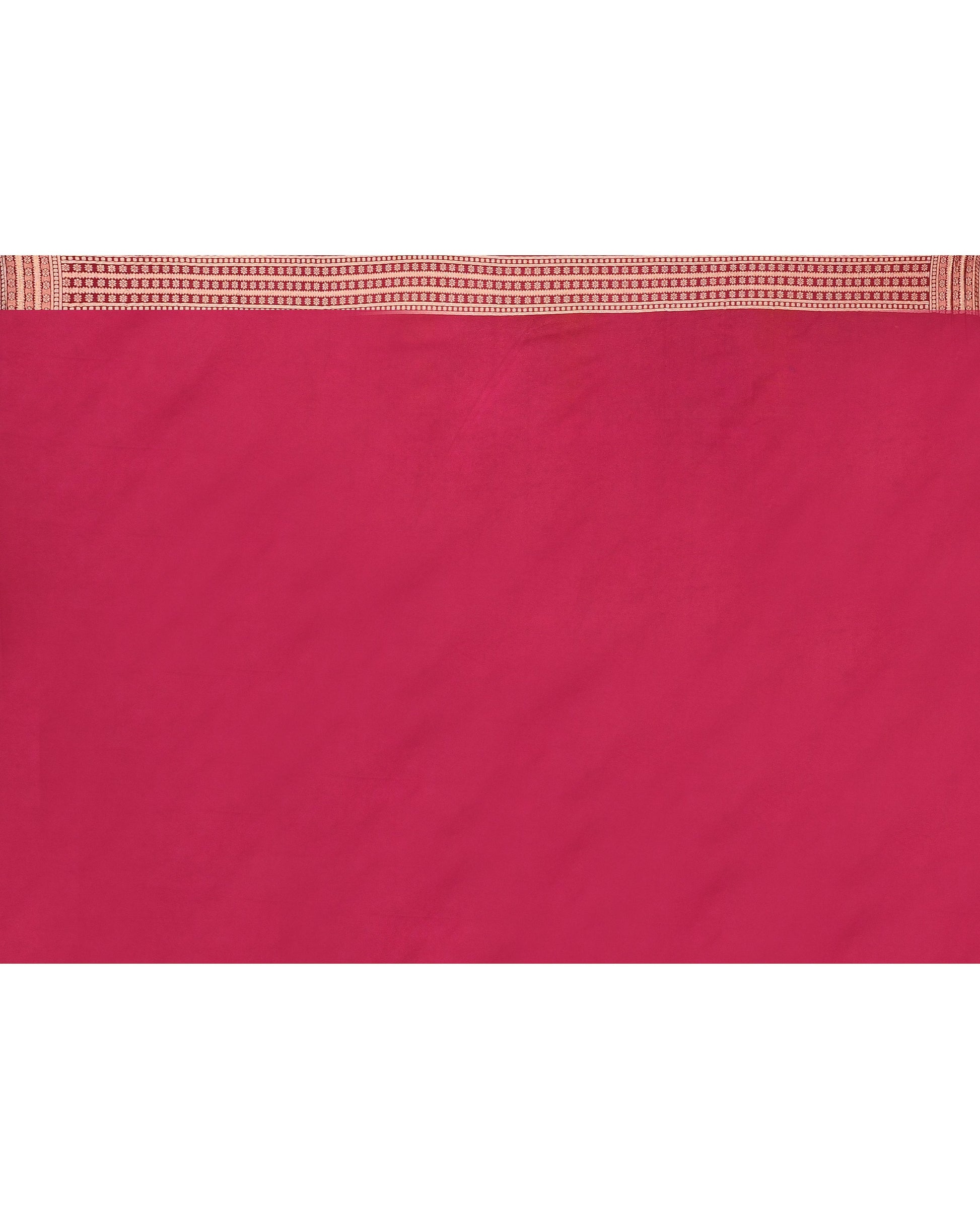 Piyari Fashion Women's Handloom Deep Magenta Bangalore Silk Saree With Zari Border