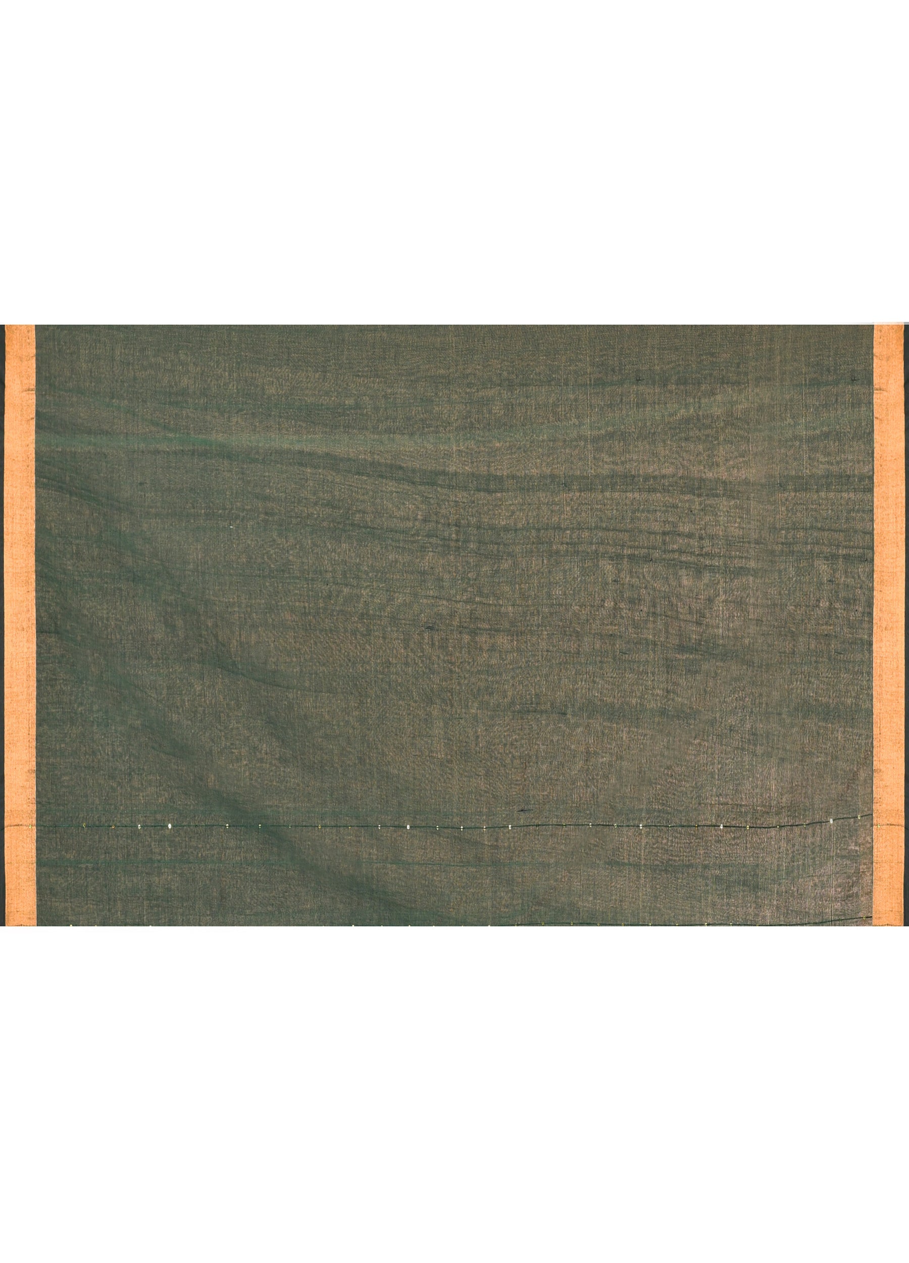 Piyari Fashion Women`s Cotton Handloom Dark Green Sequin Saree With Blouse