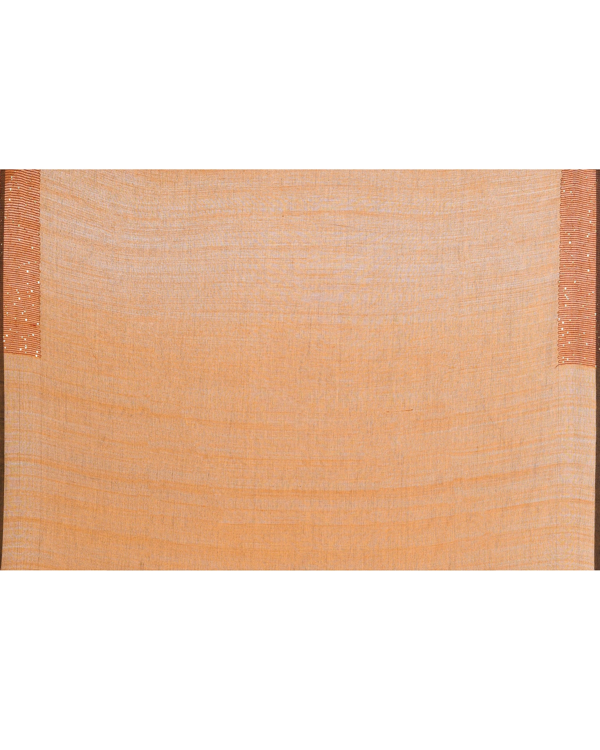 Piyari Fashion Women's Bronze Embellished Sequined Cotton Saree