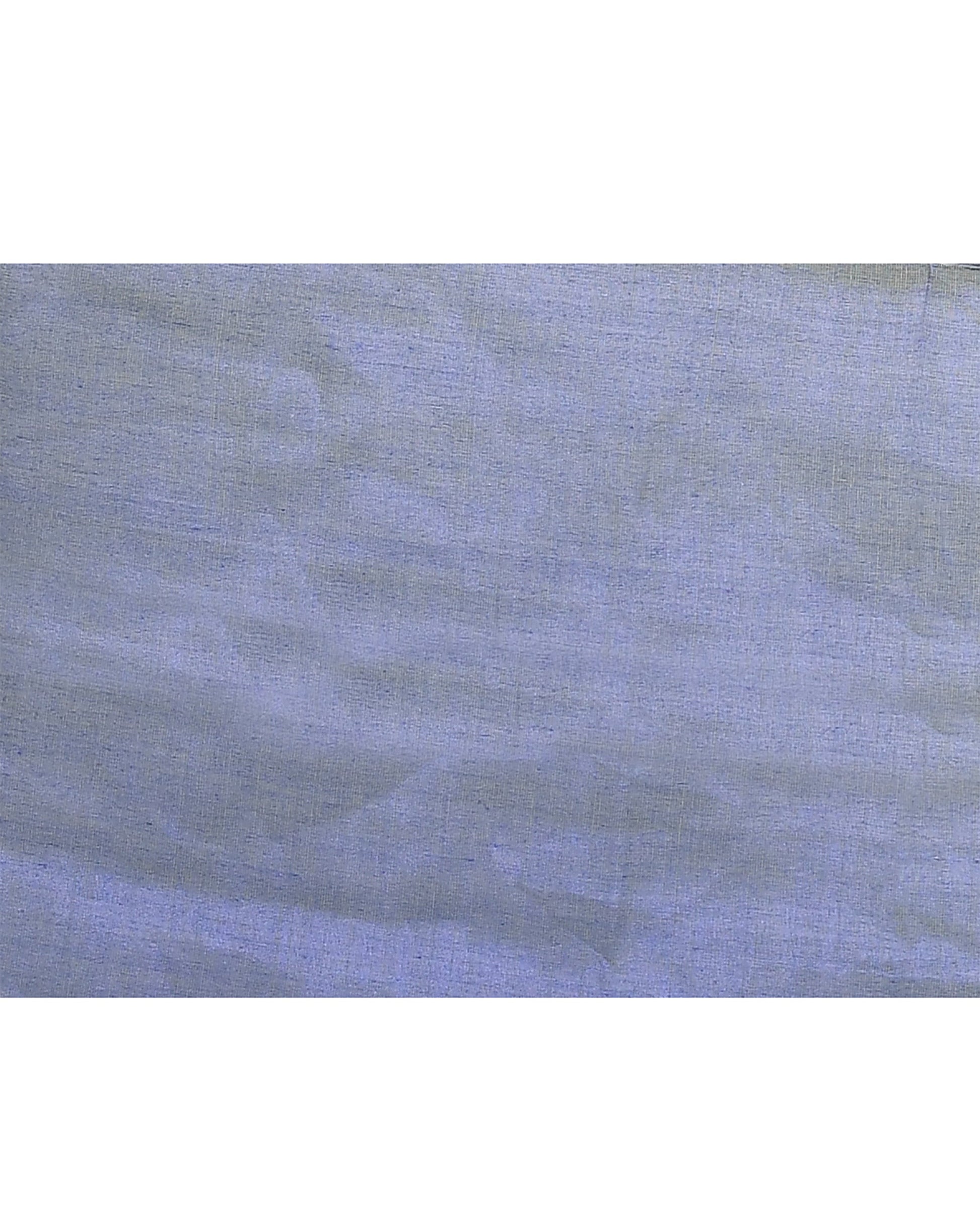 Piyari Fashion Women's Blue Zari Cotton Tissue Sequin Saree