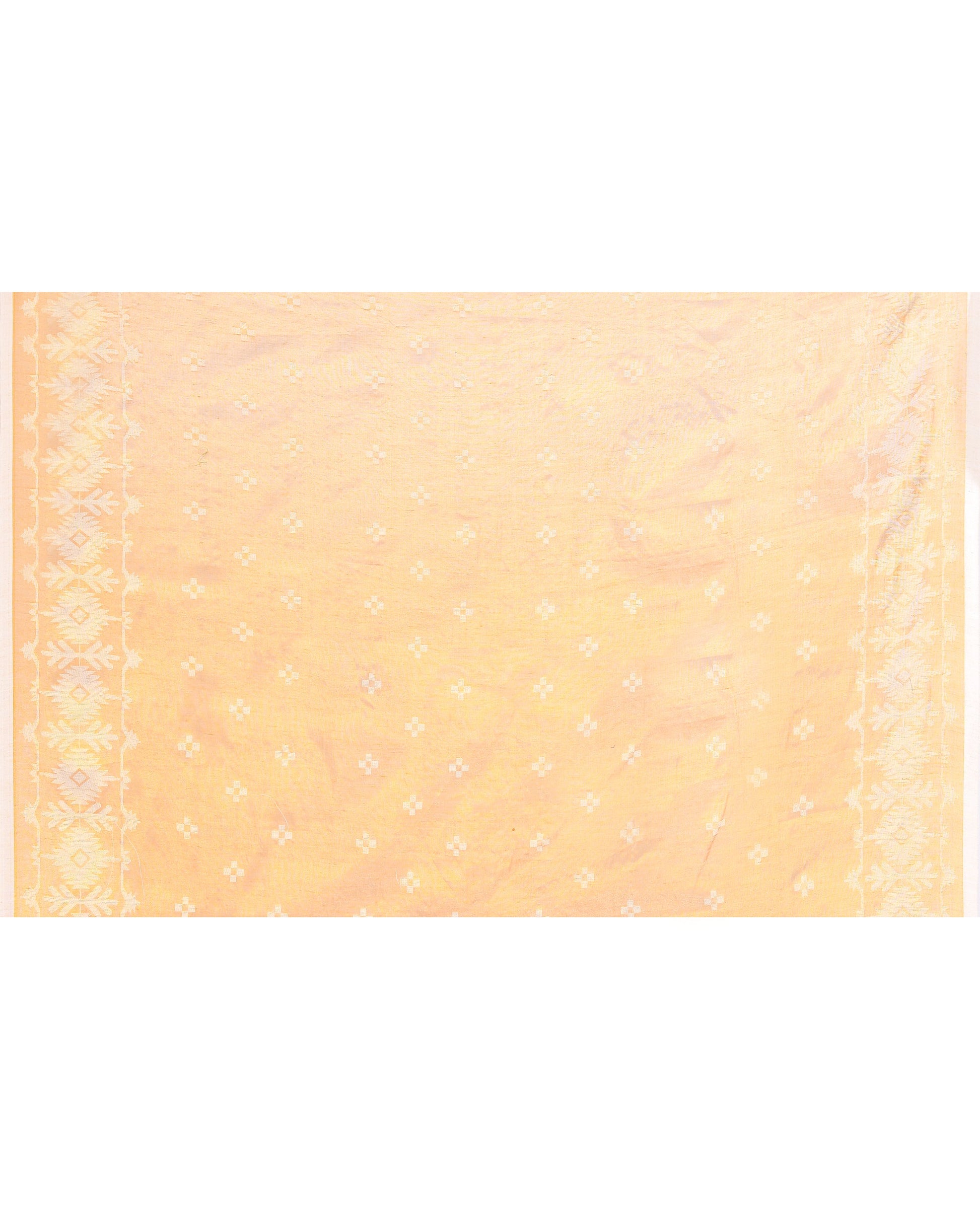 Piyari Fashion Women's Gold Zari Cotton Tissue Jamdani Saree
