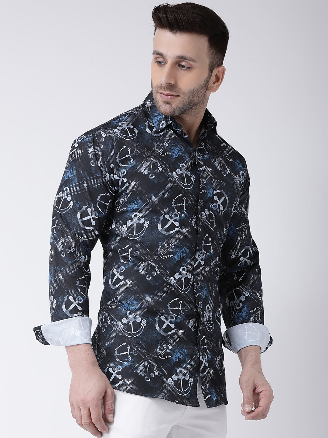 RIAG Multi color Men's Full Sleeves Printed Shirt