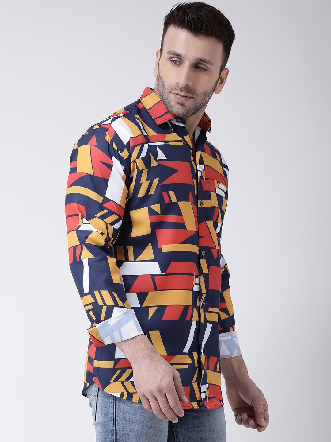 RIAG Multi color Men's Full Sleeves Printed Shirt