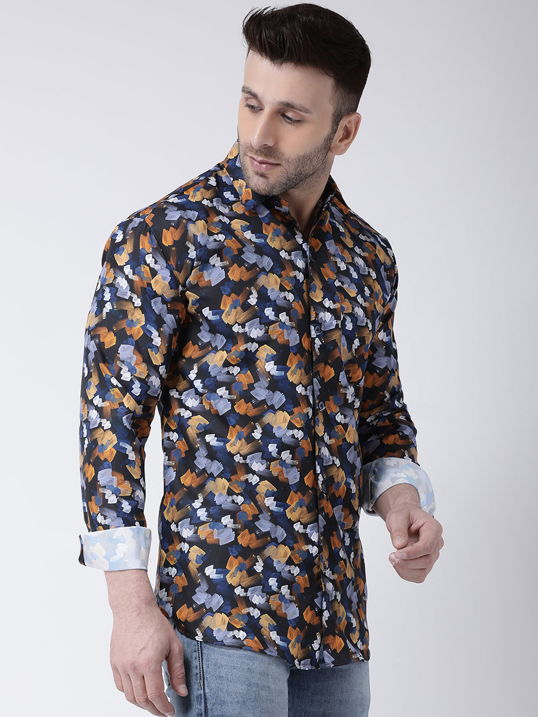 RIAG Multi color Men's Full Sleeves Printed Shirt