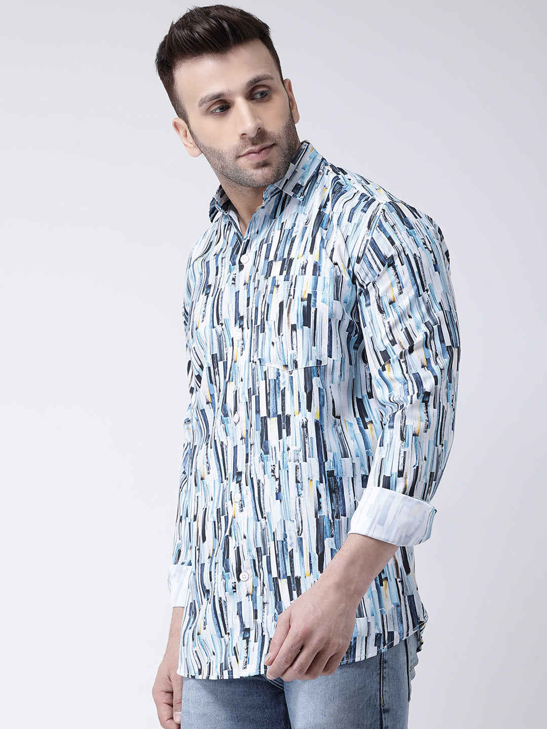 RIAG Multi color Men's Full Sleeves Printed Shirt