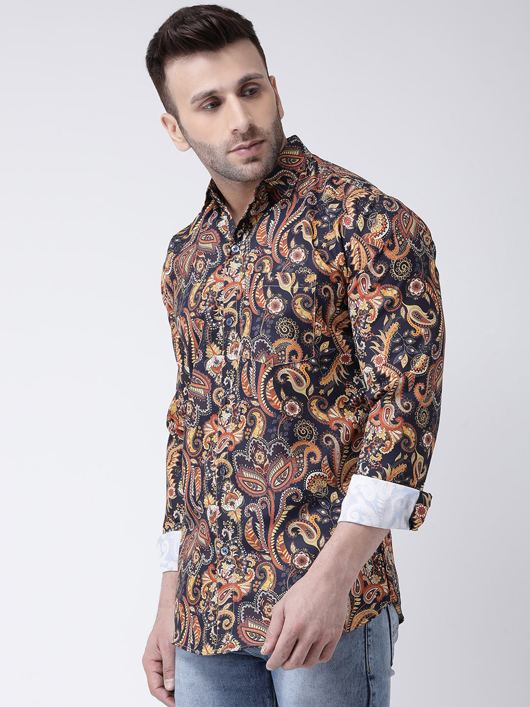 RIAG Multi color Men's Full Sleeves Printed Shirt