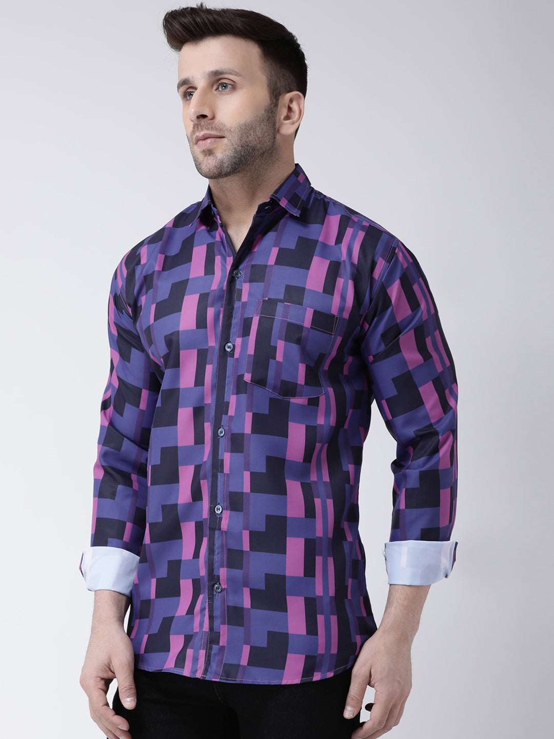 RIAG Multi color Men's Full Sleeves Printed Shirt