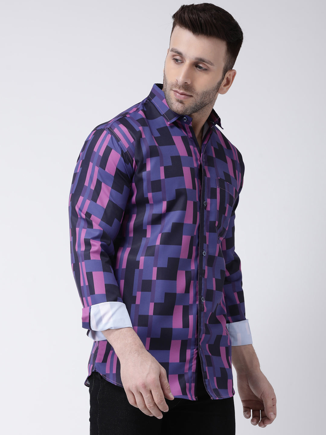 RIAG Multi color Men's Full Sleeves Printed Shirt