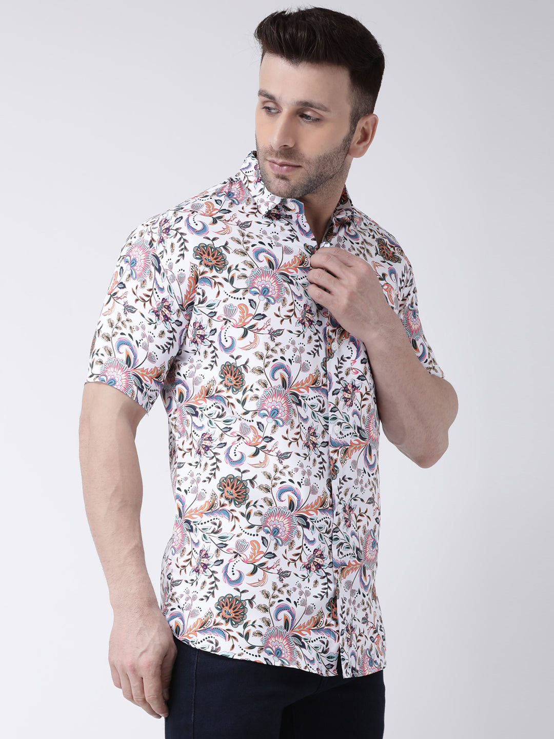 RIAG Multi color Men's Half Sleeves Printed Shirt