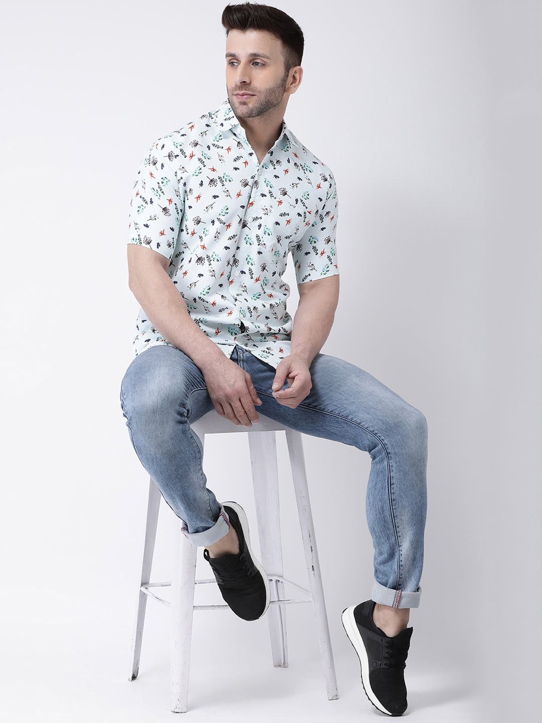 RIAG Multi color Men's Half Sleeves Printed Shirt