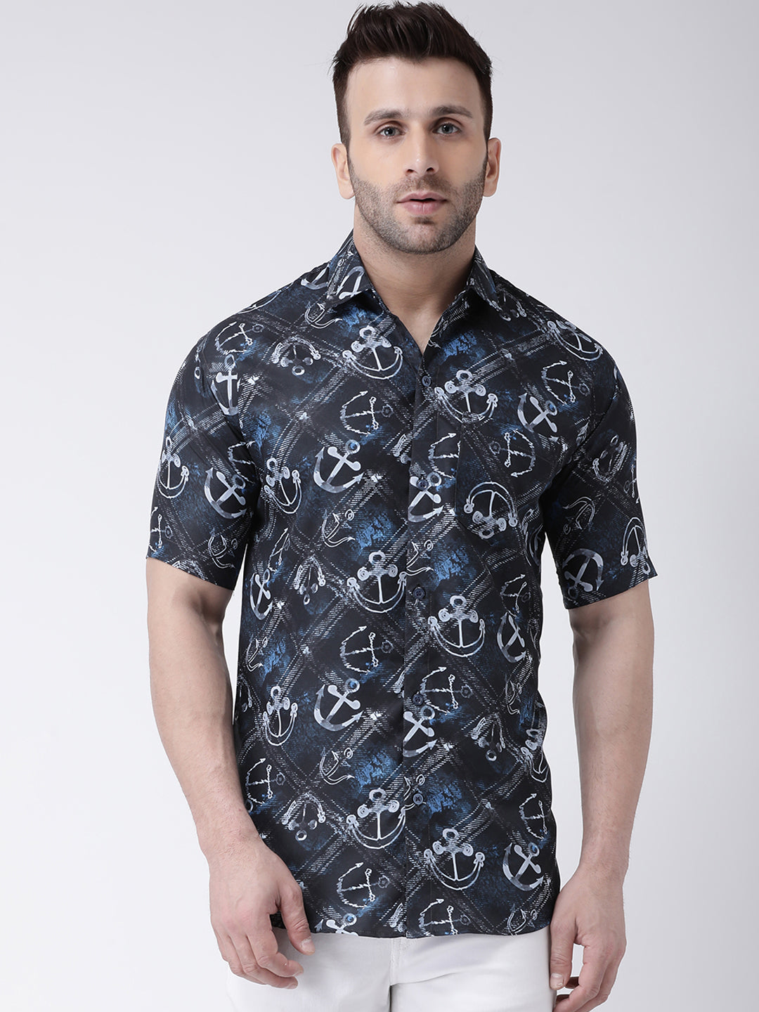 RIAG Multi color Men's Half Sleeves Printed Shirt