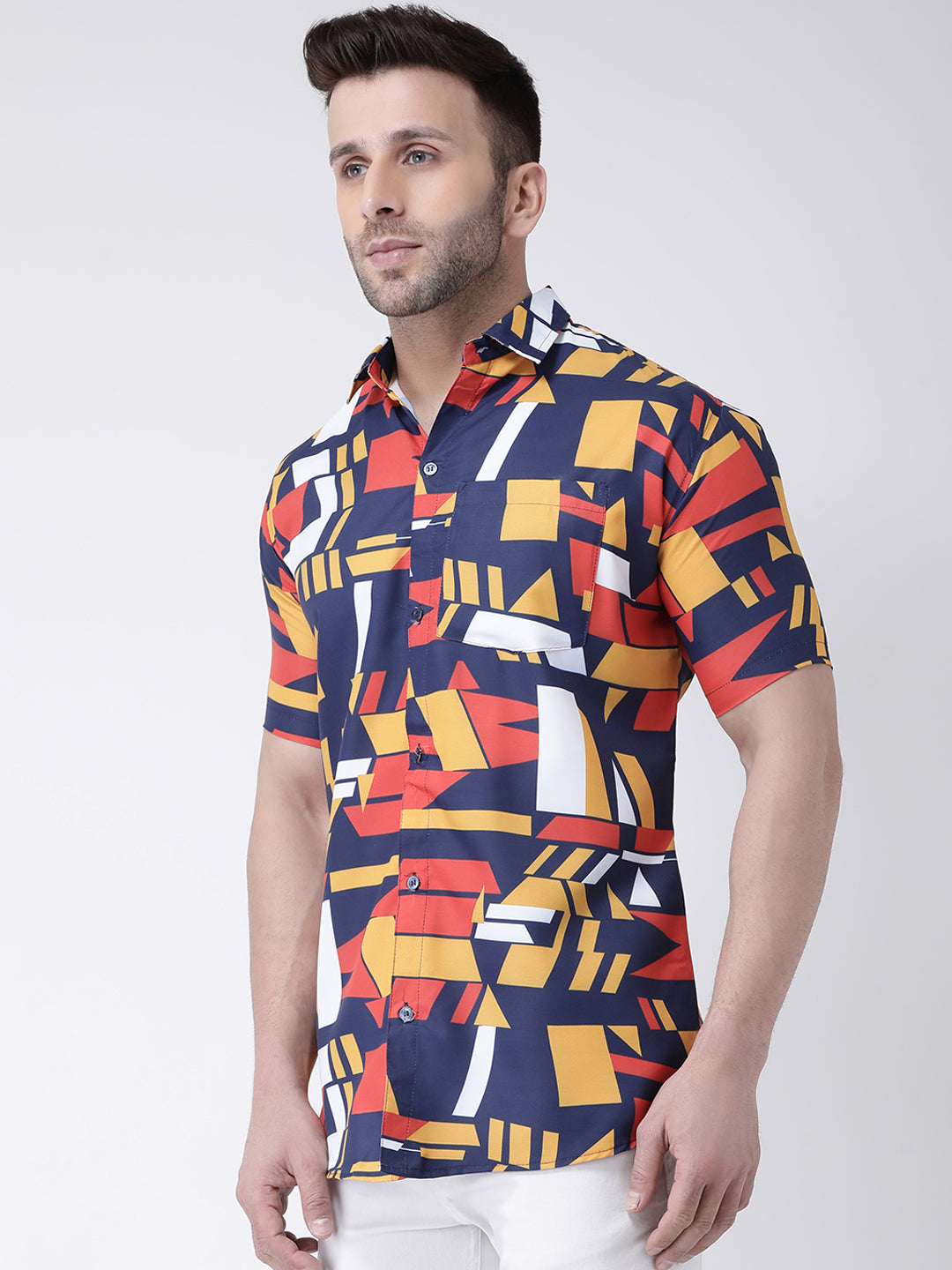 RIAG Multi color Men's Half Sleeves Printed Shirt