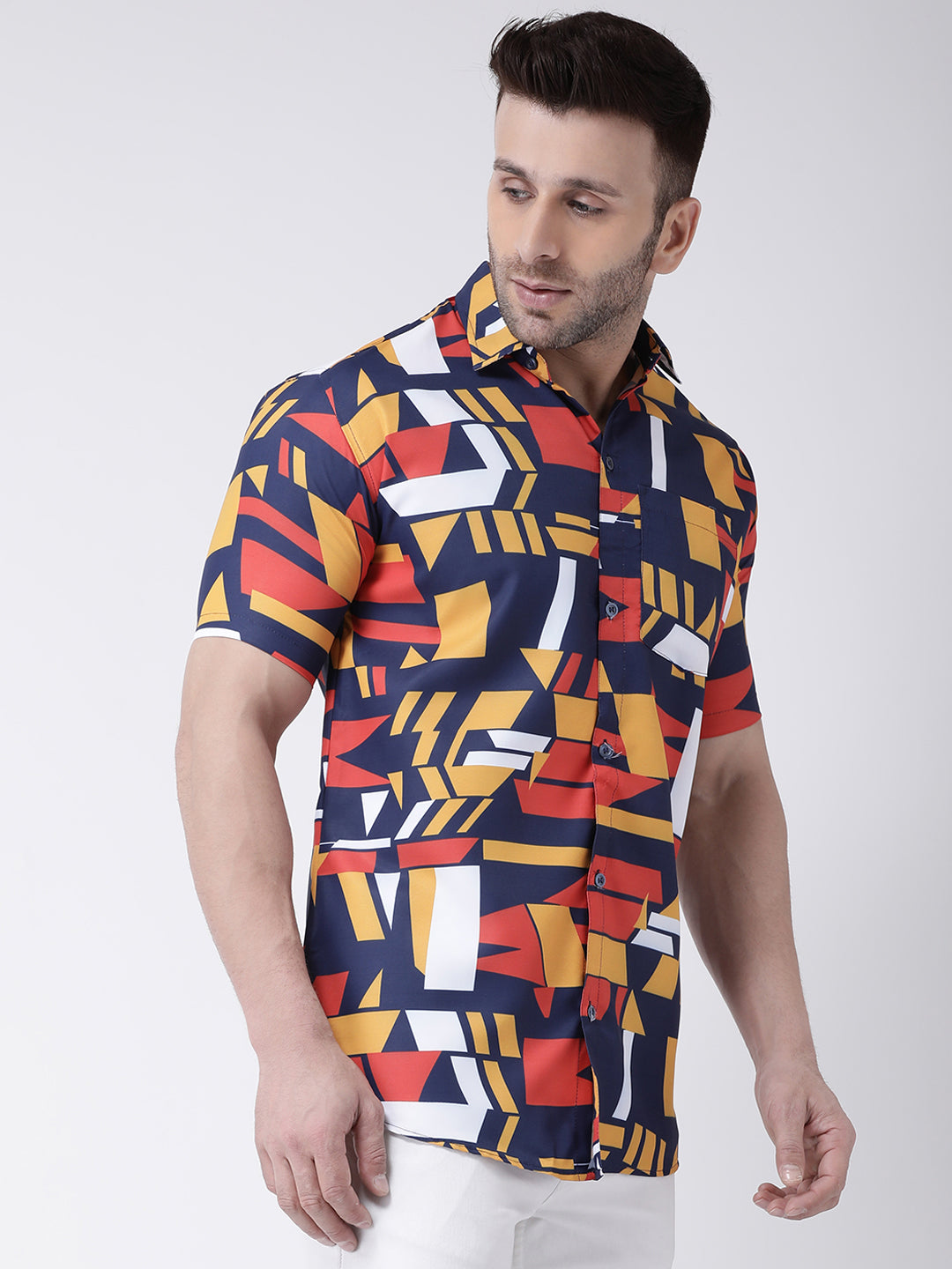 RIAG Multi color Men's Half Sleeves Printed Shirt