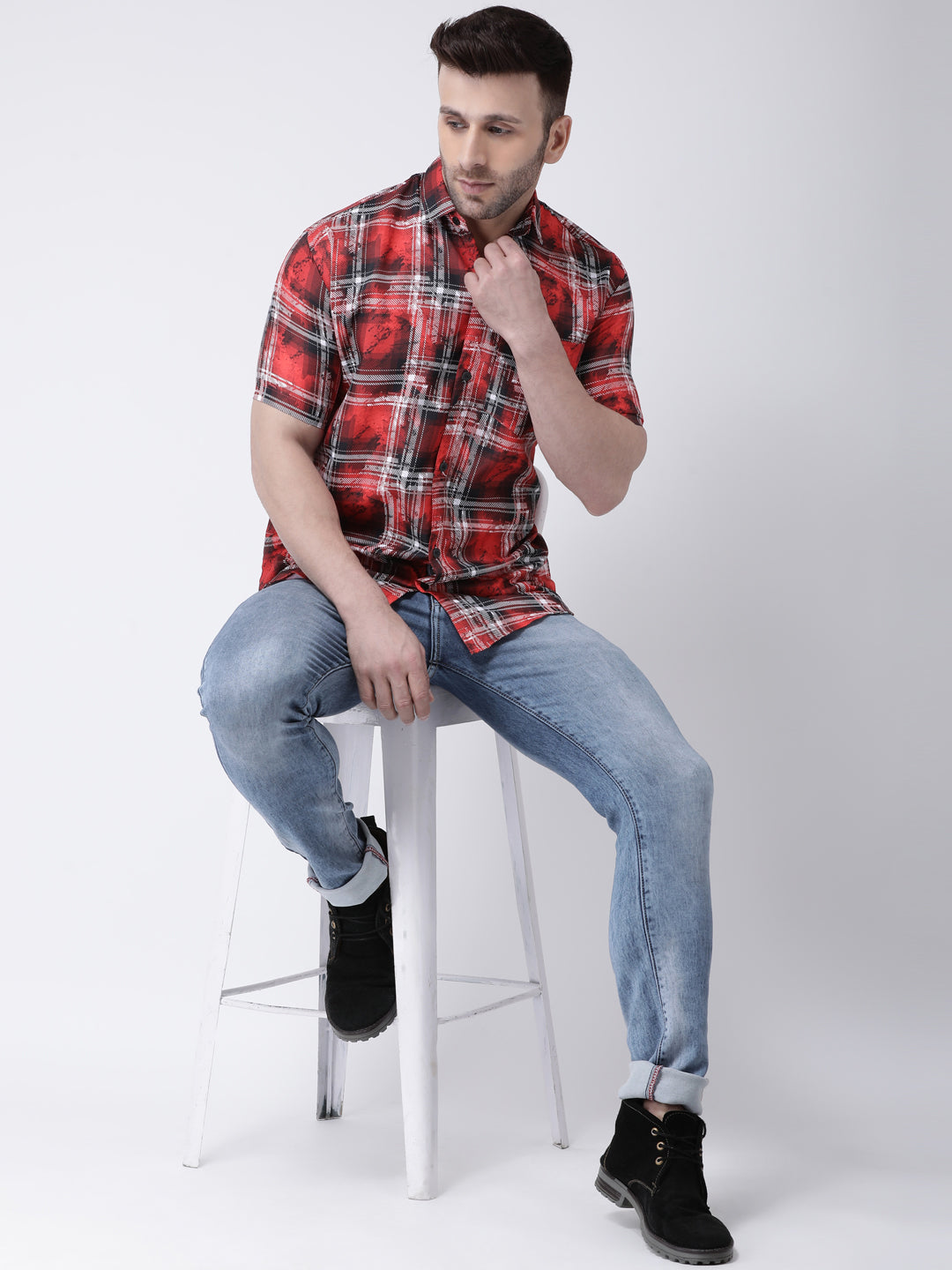 RIAG Multi color Men's Half Sleeves Printed Shirt