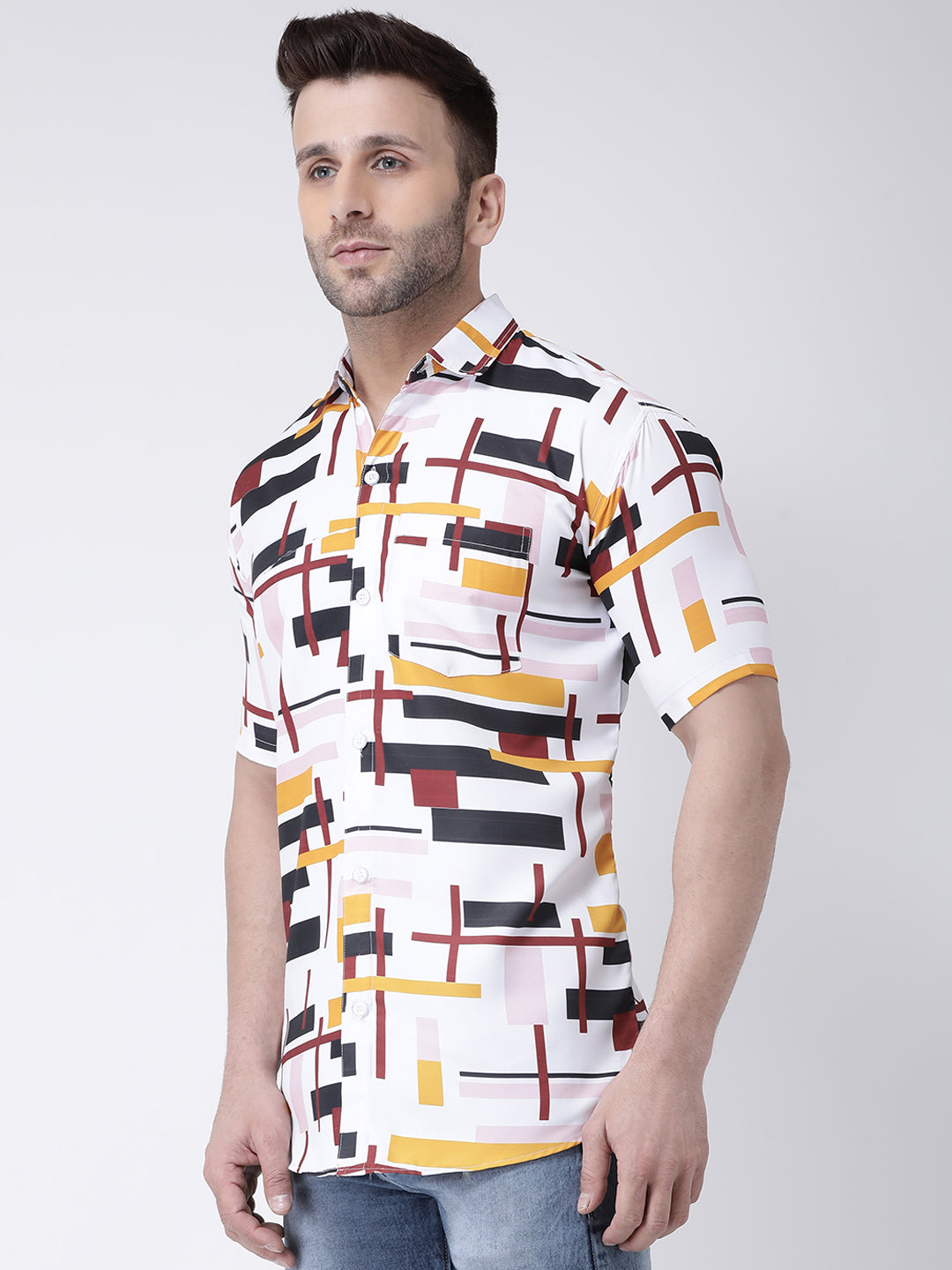 RIAG Multi color Men's Half Sleeves Printed Shirt