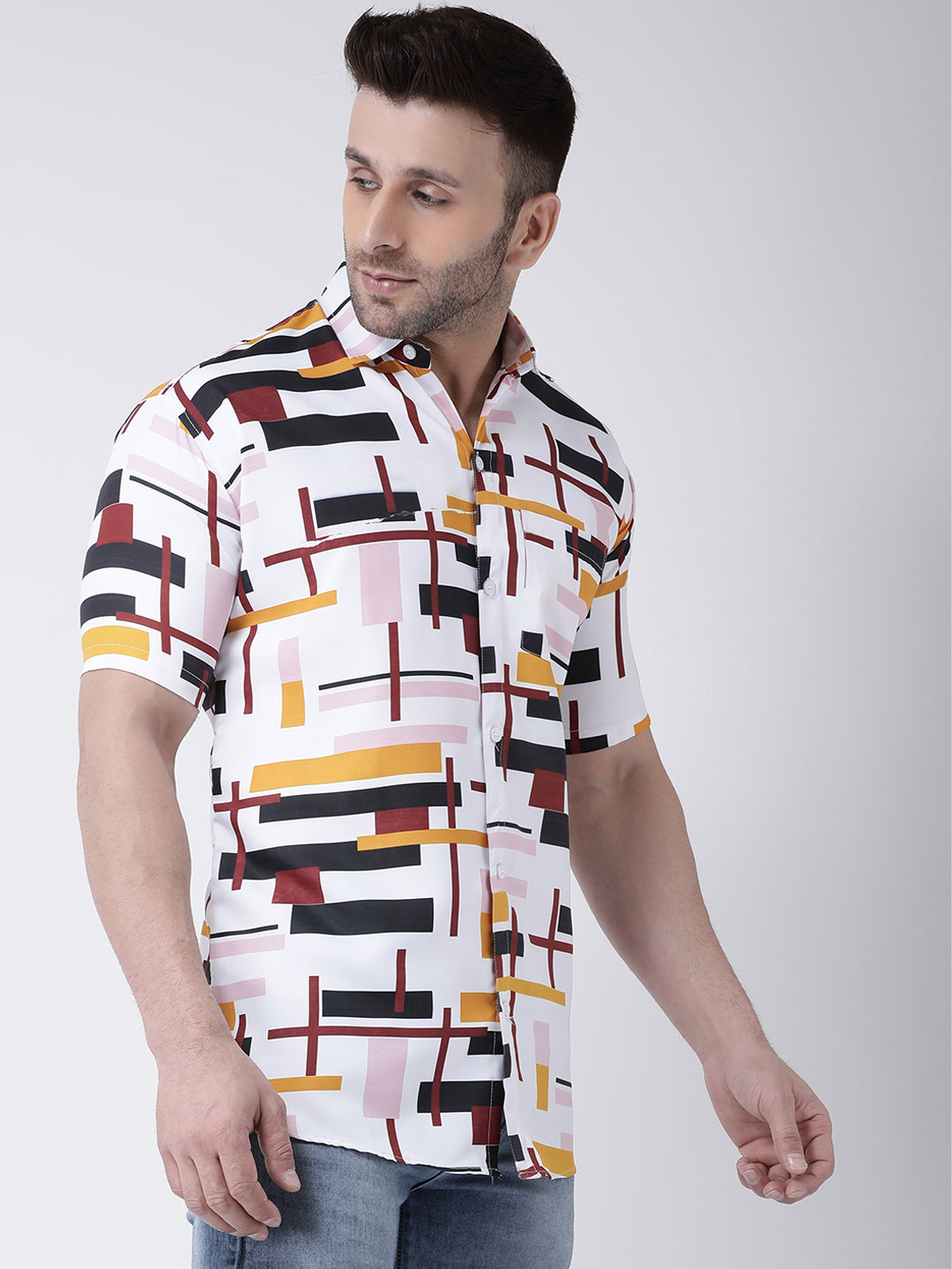RIAG Multi color Men's Half Sleeves Printed Shirt