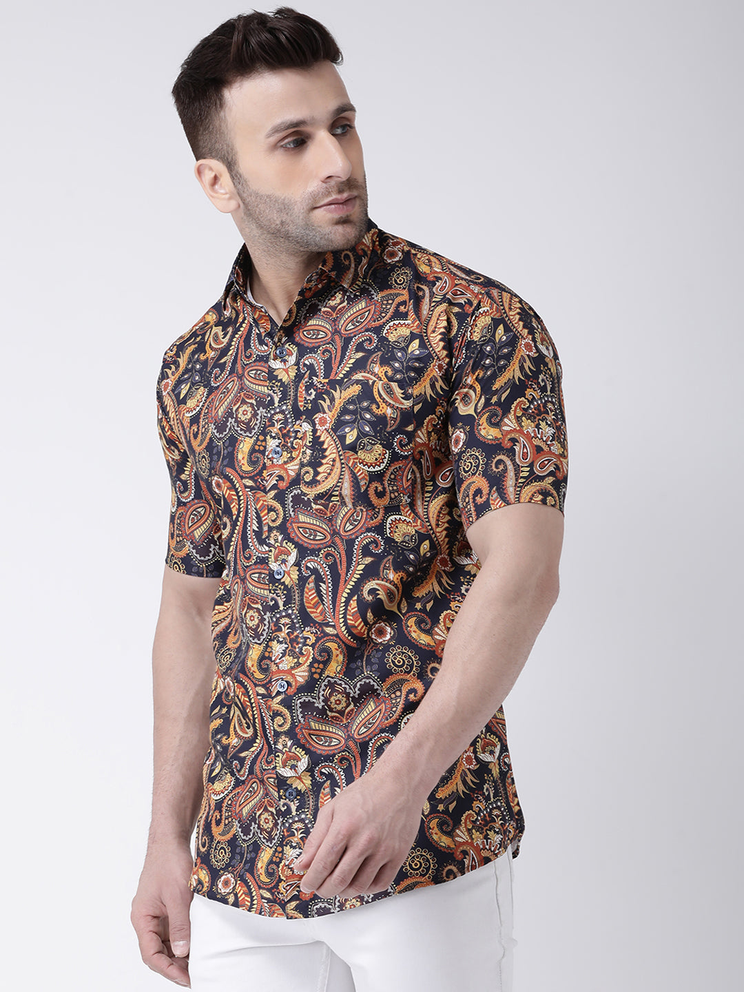 RIAG Multi color Men's Half Sleeves Printed Shirt