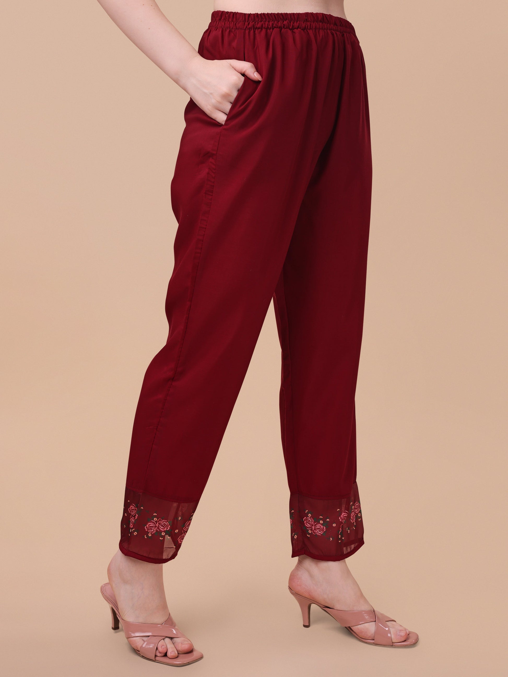 Embroidered Kurta With Pant & Dupatta Set, Multicolor - Hiral Fashion