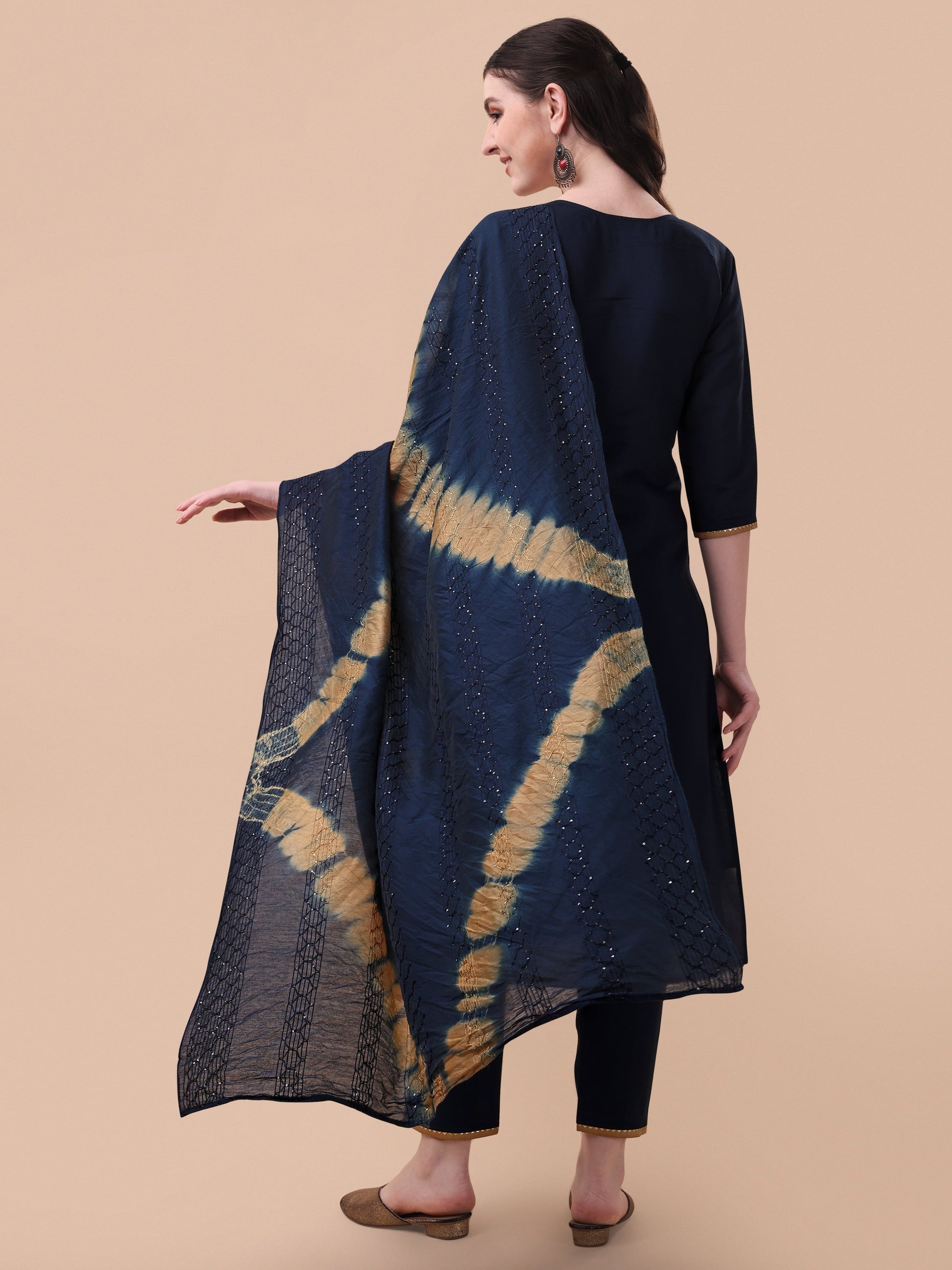 Embroidered Kurta , Pant & Dupatta Set, Multicolor - Hiral Fashion