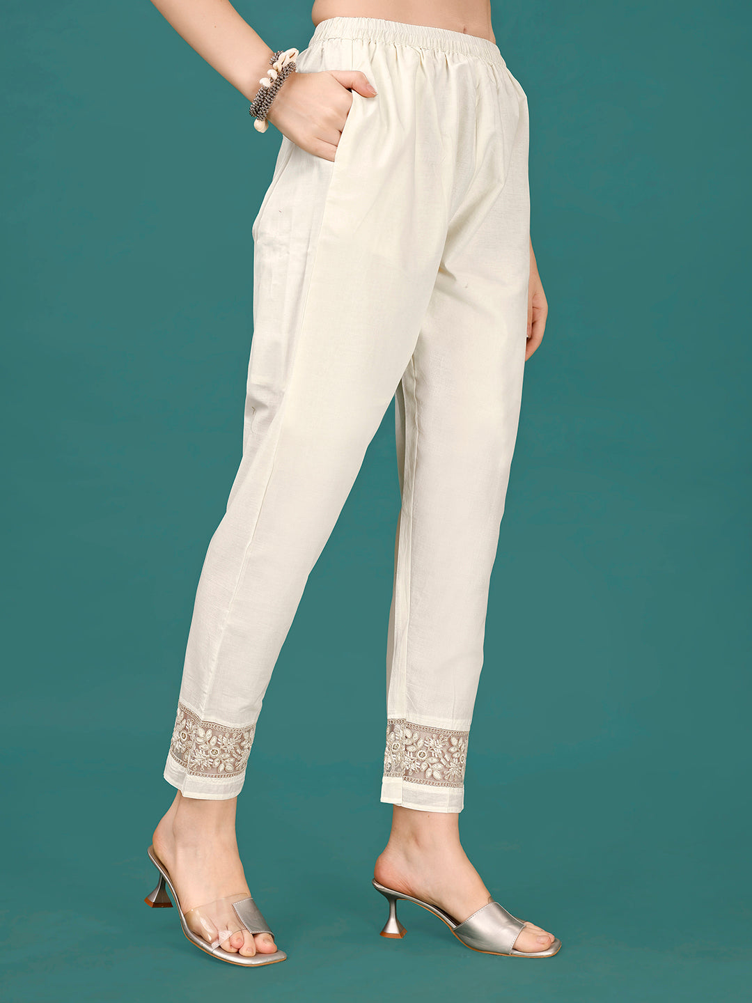 Lucknowi Embroidered Pure Cotton Mal Kurta With Designer Pant, Multicolor - Hiral Fashion